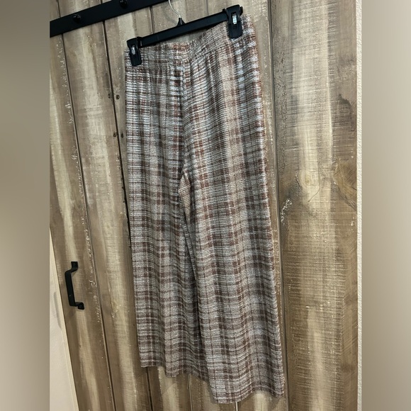 Alice + Olivia Elba Metallic Plaid Ankle Pant, S - Picture 8 of 14